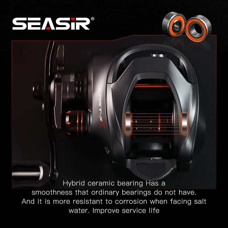 SeaSir Cast X2 Baitcast Reel 7 3 To 1 N52 Brake Bearing