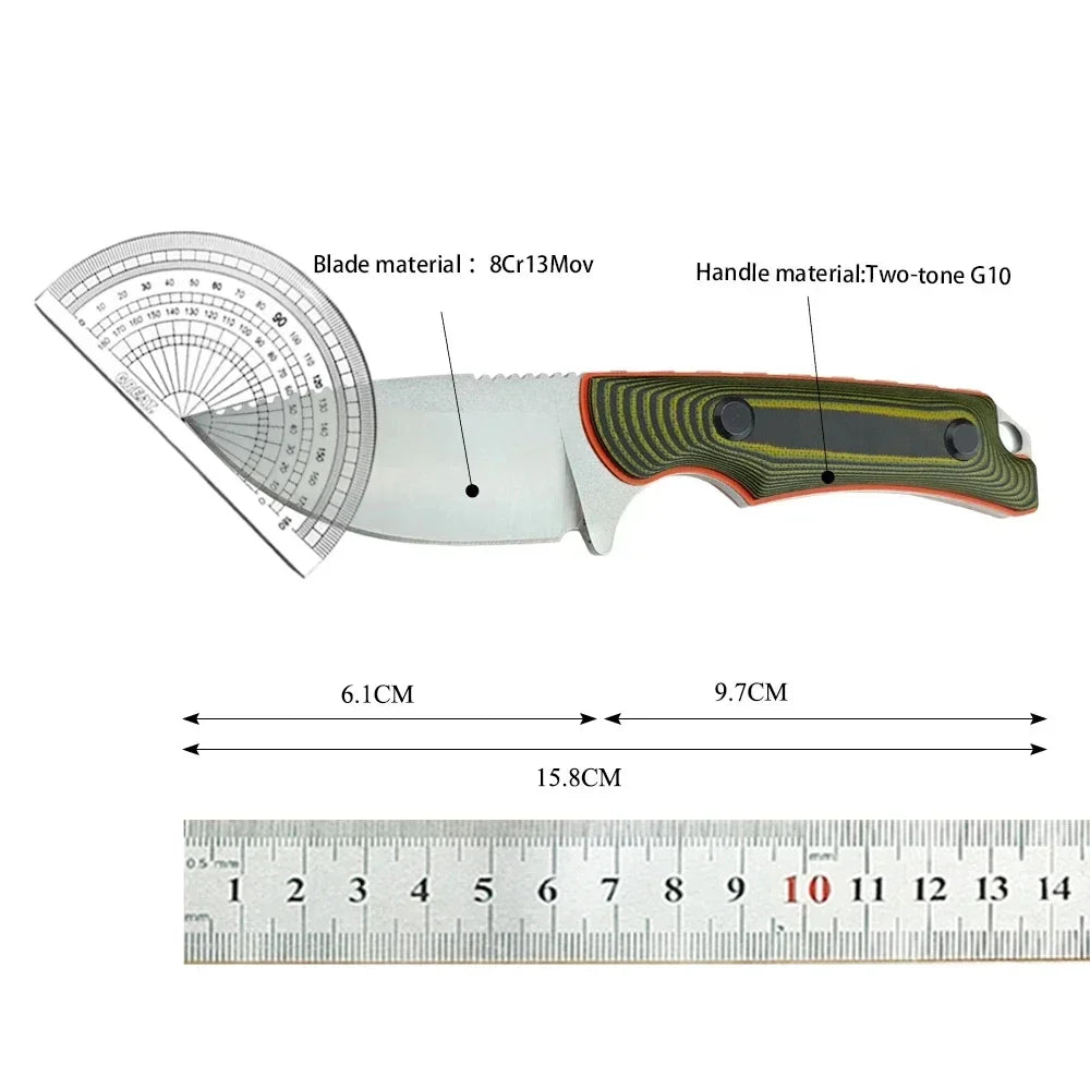 Outdoor Fixed Blade Hunter Knife With Kydex Sheath G10