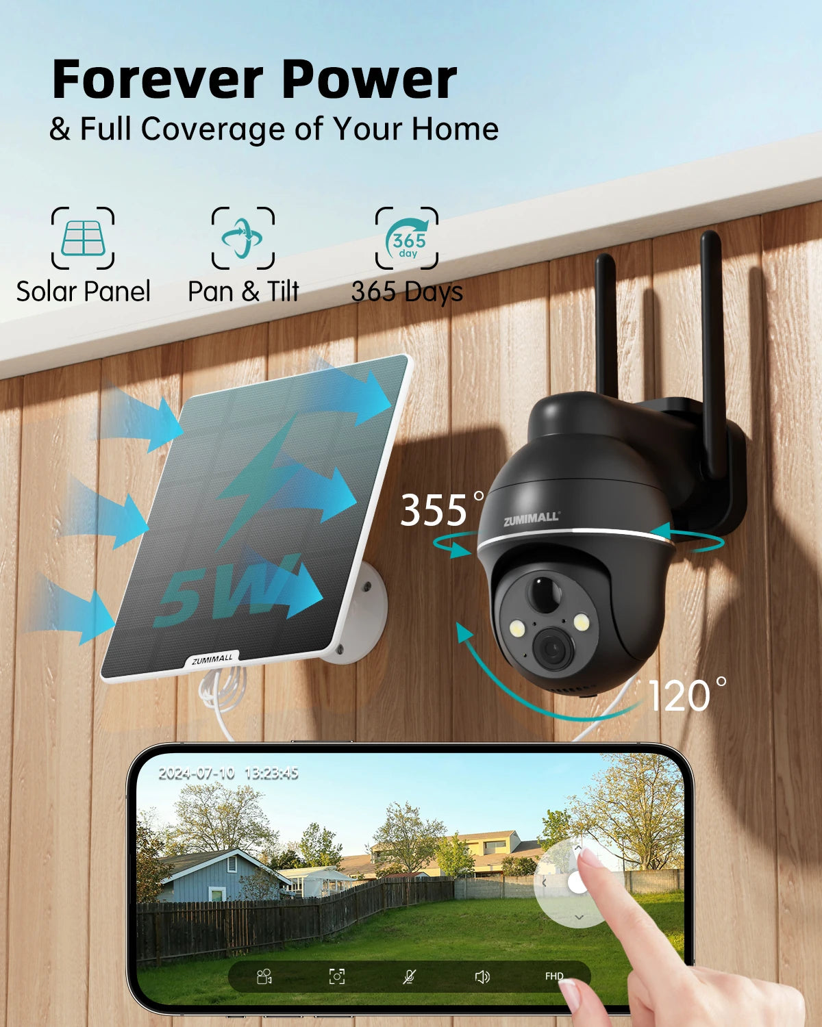 4G LTE Solar Security Camera Outdoor With Color Night Vision