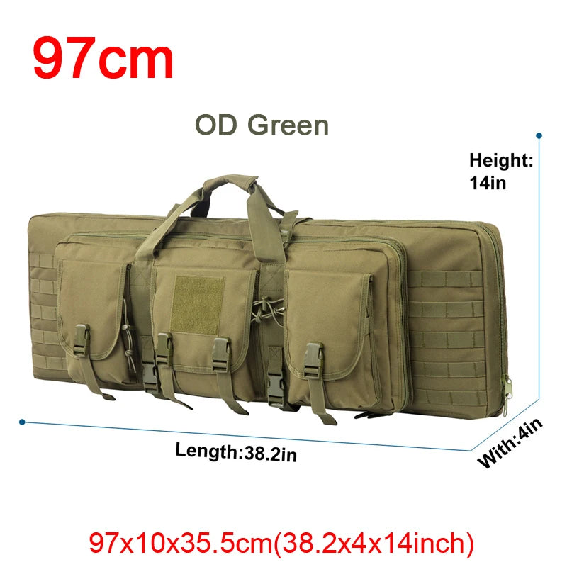 LQARMY Tactical Double Rifle Case Molle Backpack Holster