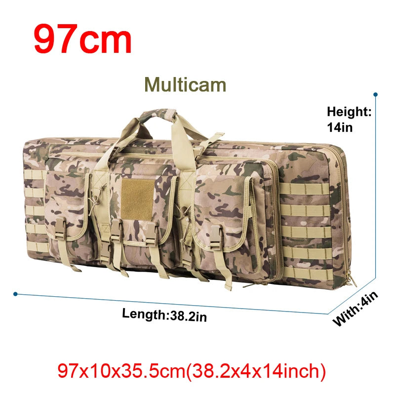 LQARMY Tactical Double Rifle Case Molle Backpack Holster