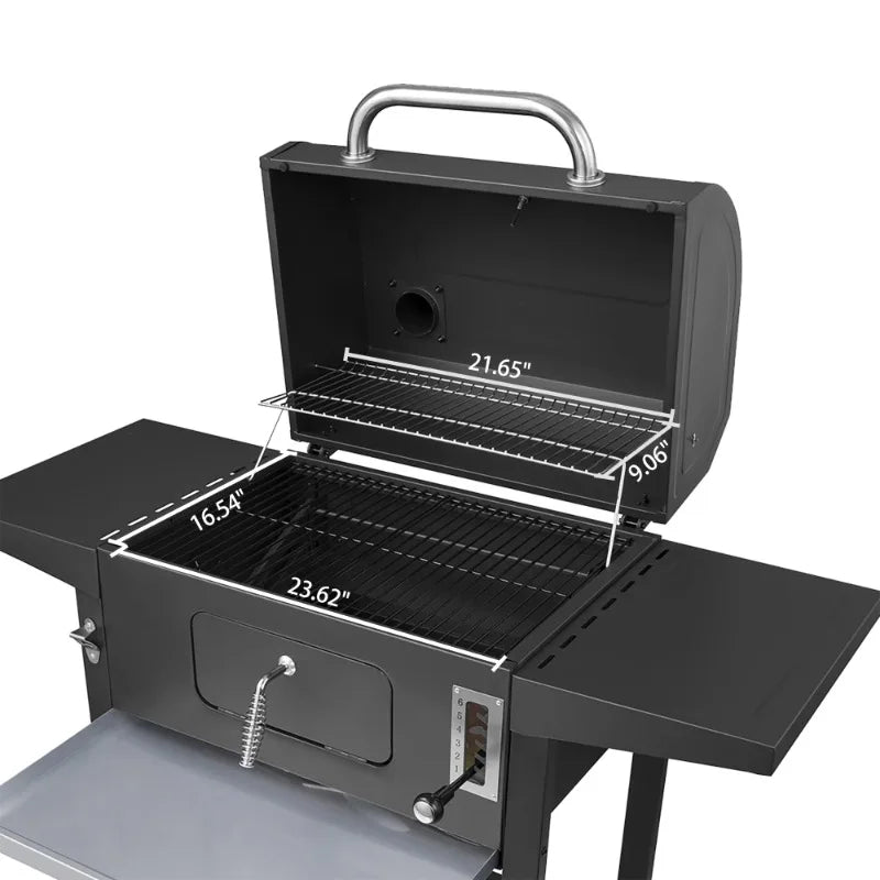 Cd1824ac 24 Inch Charcoal Grill With Cover Large Cooking Area Durable Outdoor Barbecue