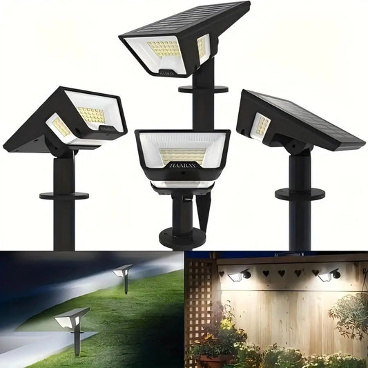 Solar Spot Lights 4 Pack 58 LED Outdoor Wall Lights
