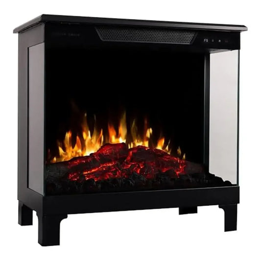 3 Sided Electric Fireplace Stove Heater LED Wi Fi Alexa Google Remote Control Ambiance Auto Shut Off Timer Vibrant Colors Smart