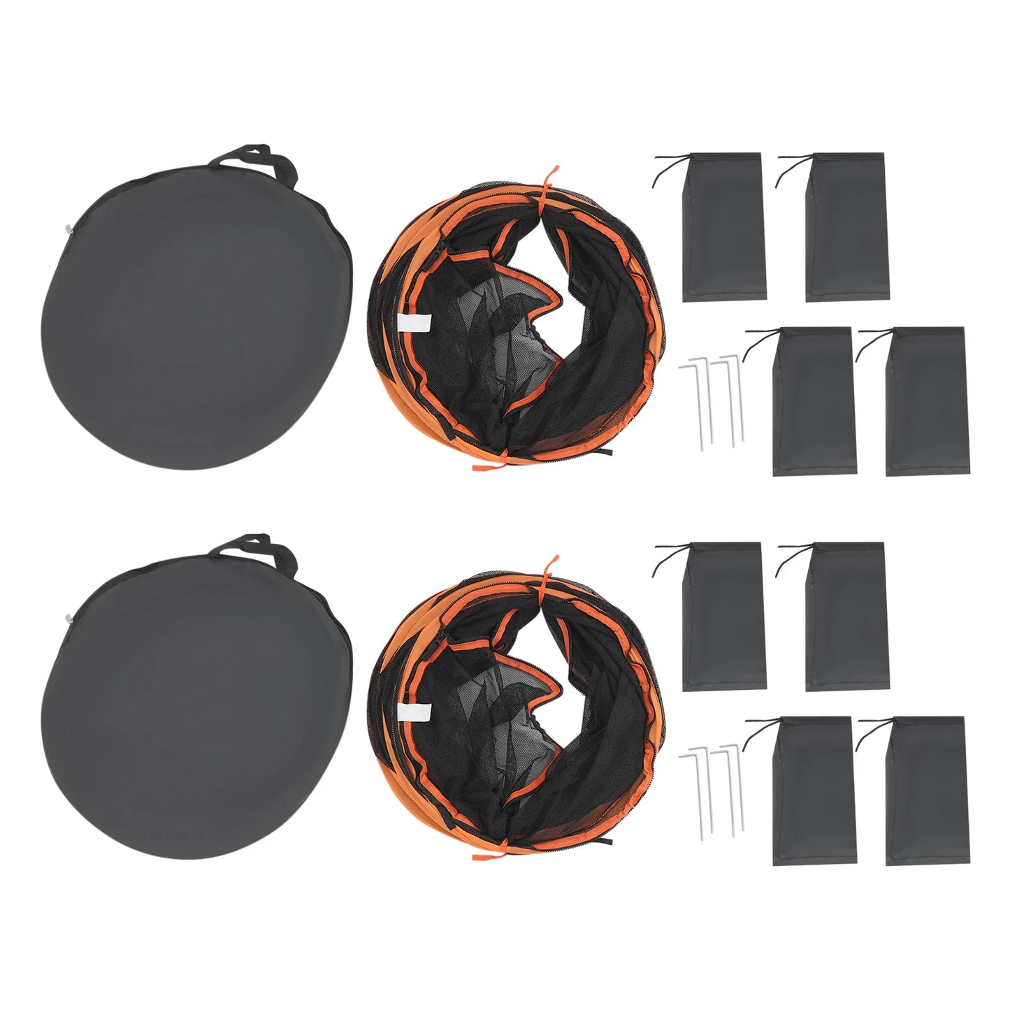 Foldable Cat Play Tunnel 2 Pack Mesh Channel Play House