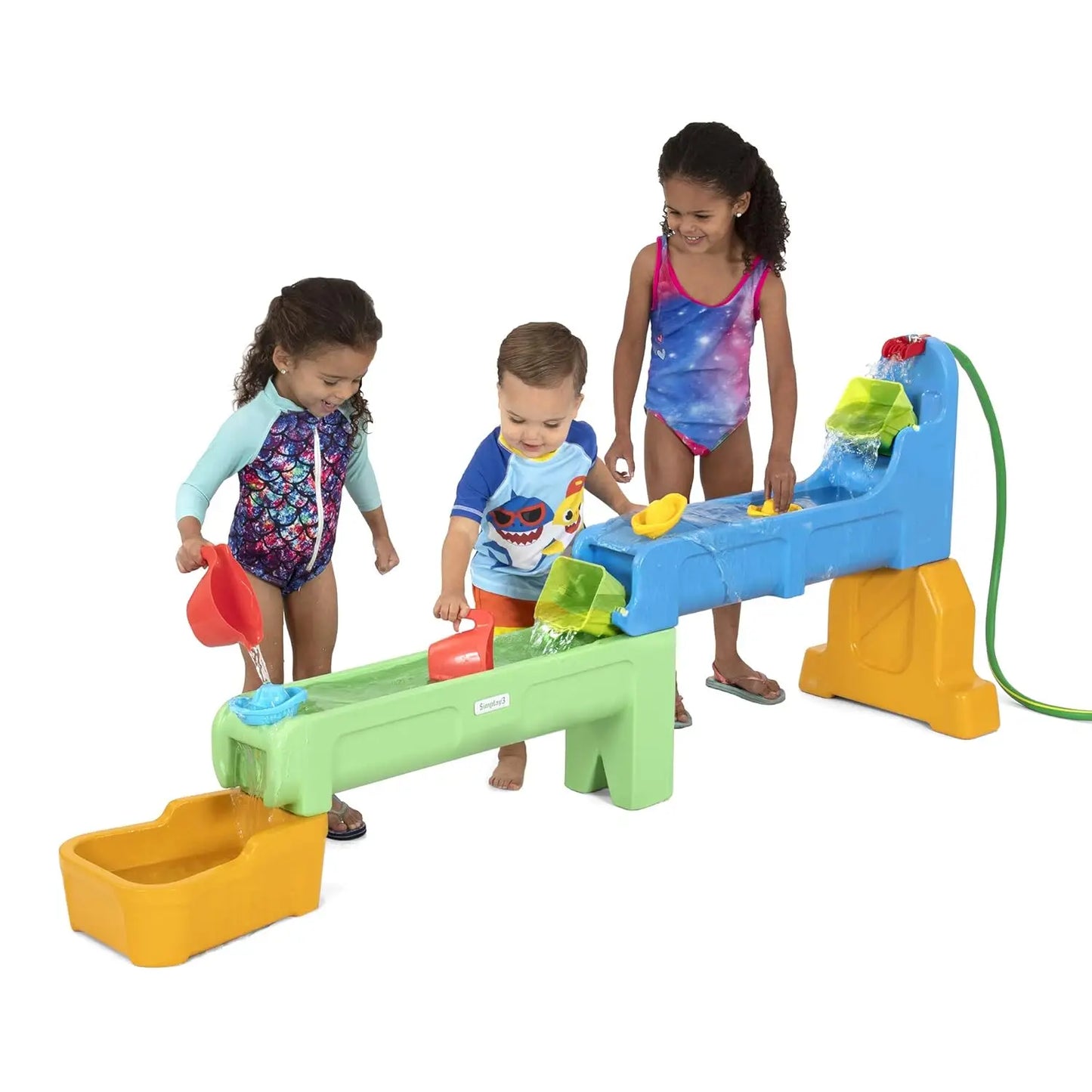Rushing River Falls Multi Level Outdoor Water Play Table Expandable Splash Table for Toddlers and Kids Ages One Point Five to Six