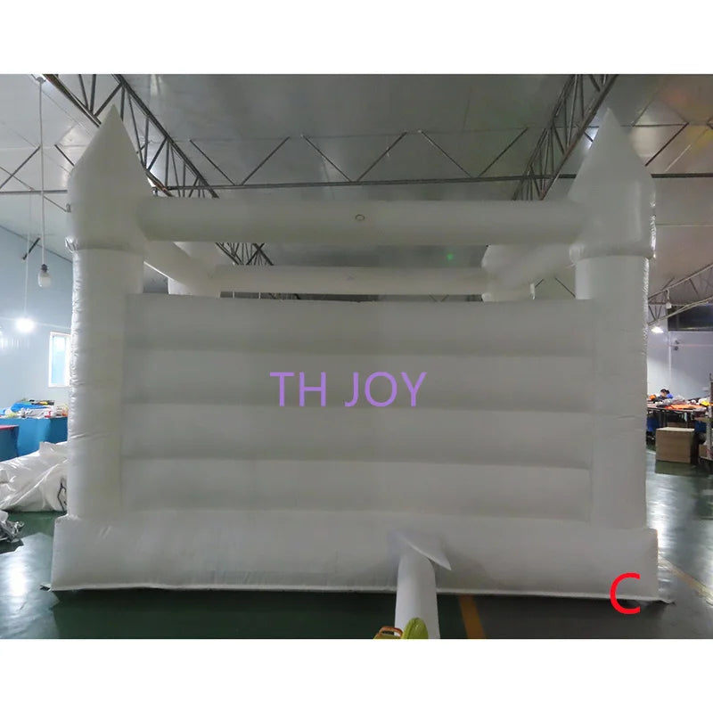 Free Shipment Outdoor Commercial Inflatable Wedding Bouncy Castle White Bounce House for Anniversary Party