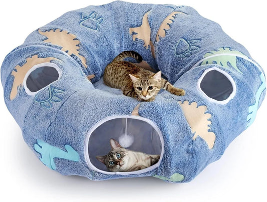Cat Tunnels Interactive Play System With Foldable And Washable 4 Entry Adventure Zone