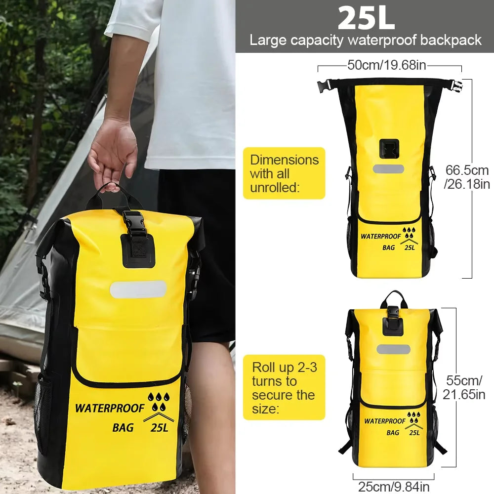 Newboler 25L Waterproof Dry Bag Backpack for Kayaking Boating Rafting Fishing Camping