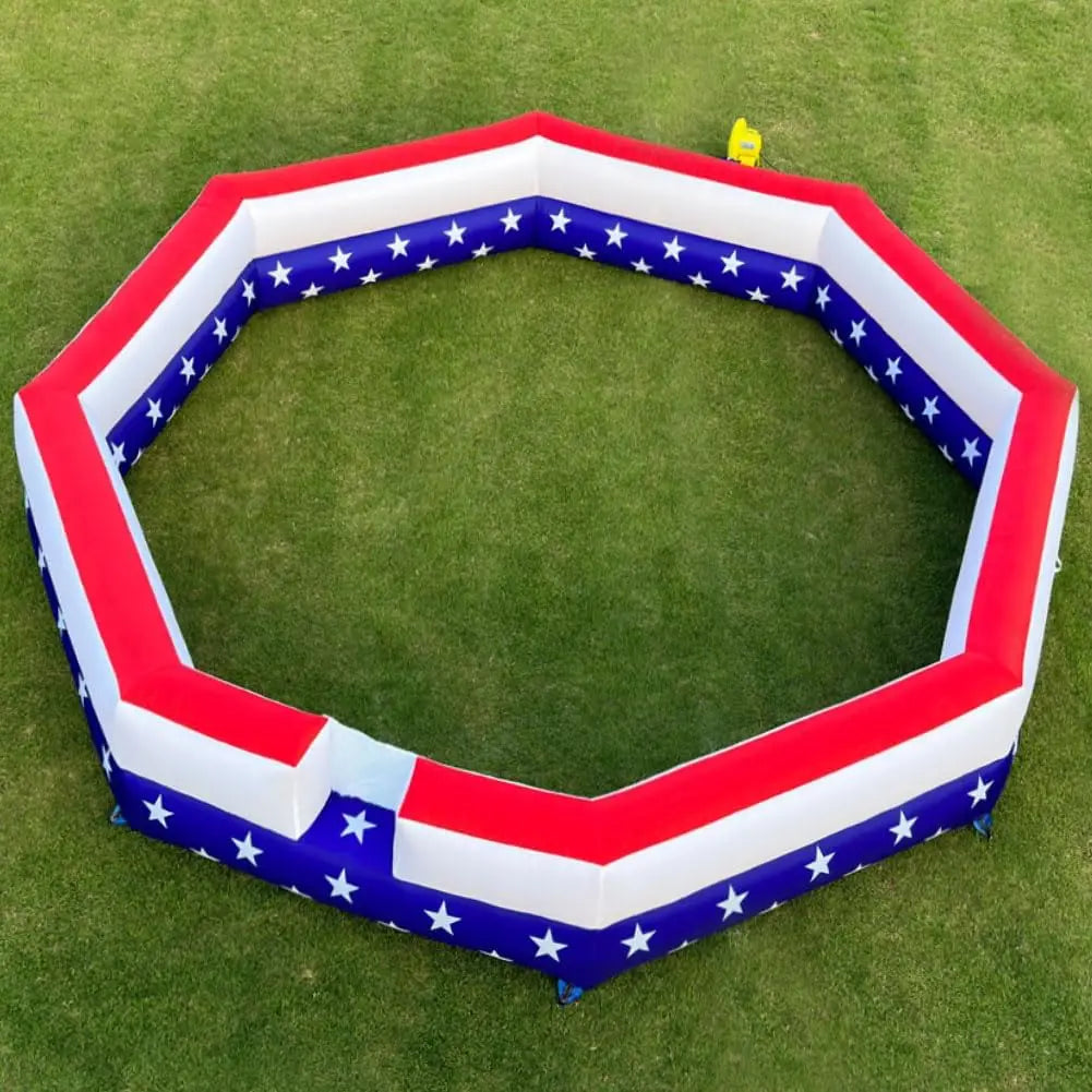 Gaga Ball Pit Inflatable 15FT with Air Blower Portable Gagaball Court for Kids Outdoor Sports Game