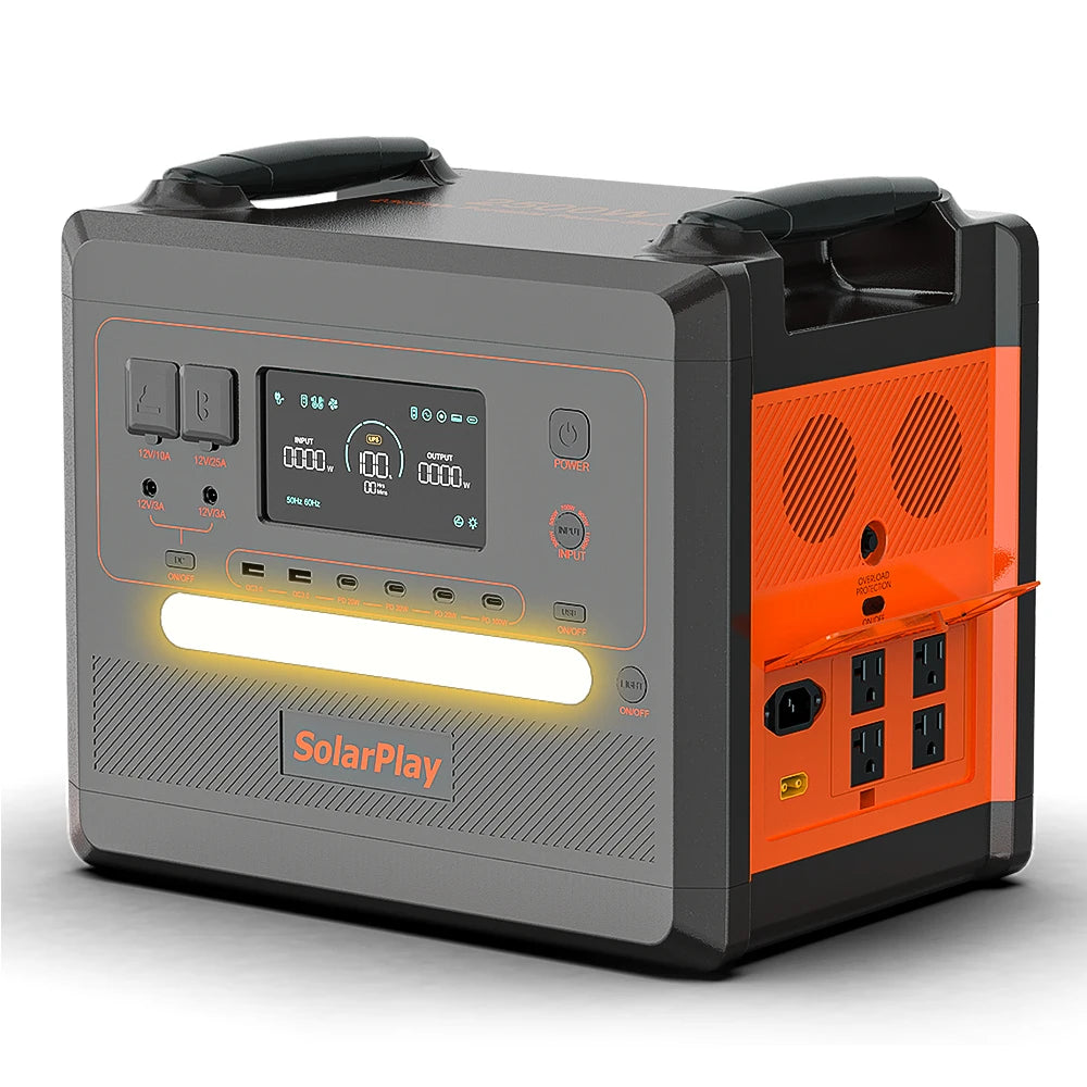 SOLARPLAY Portable Power Station 2500W 2300Wh Generator