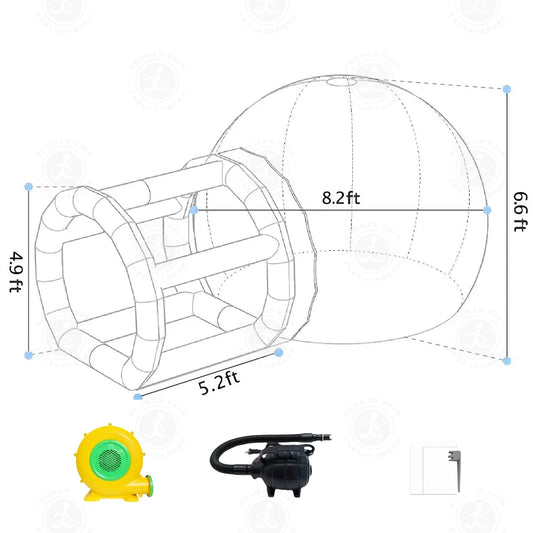 Transparent Inflatable Bubble Dome Tent PVC With Blower