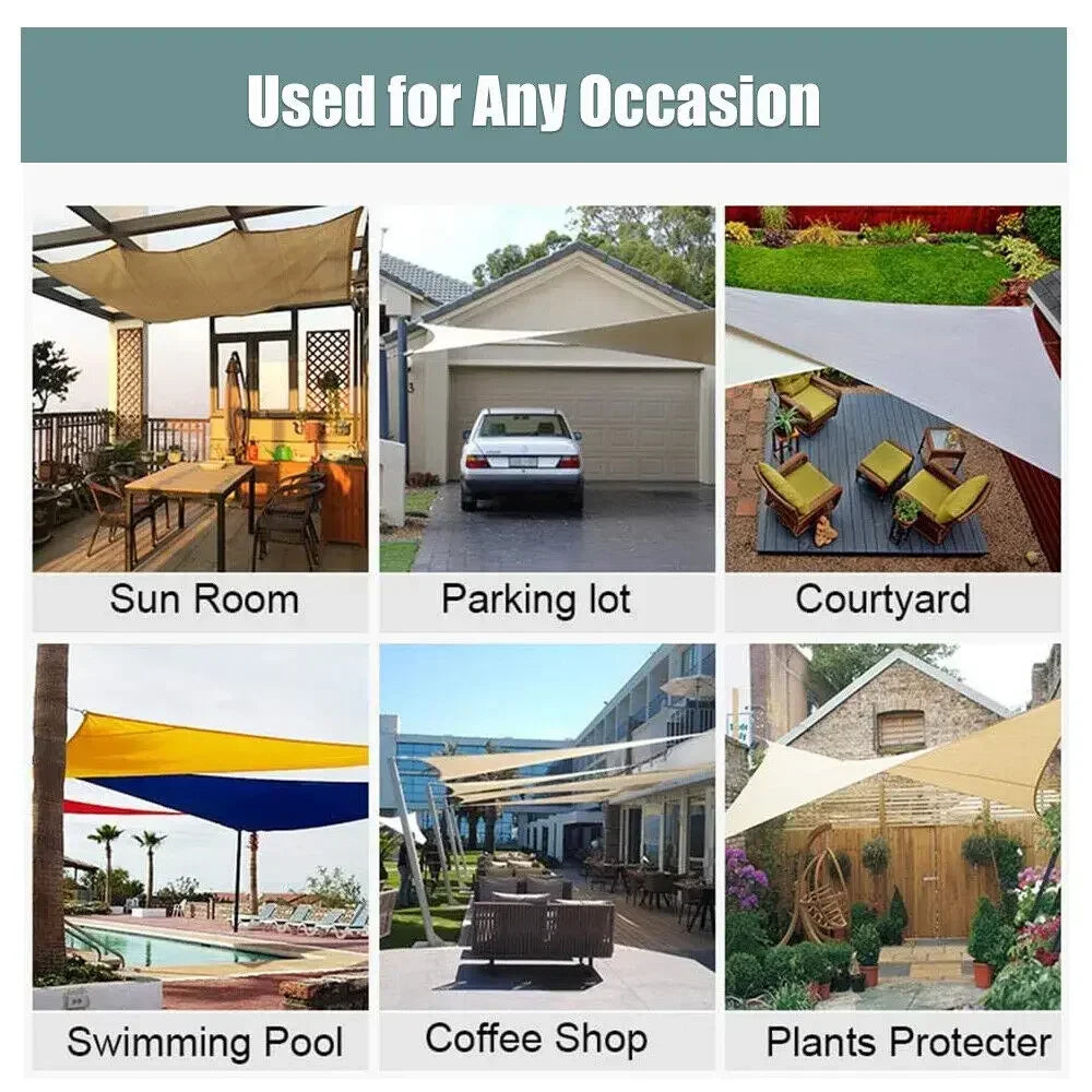Waterproof Uv Sun Shade Sail Awning For Patio Garden