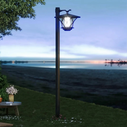 Vintage Solar Post Light Waterproof Lamp For Patio Garden
