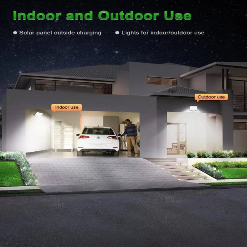 Solar LED Motion Sensor Waterproof Flood Light Remote