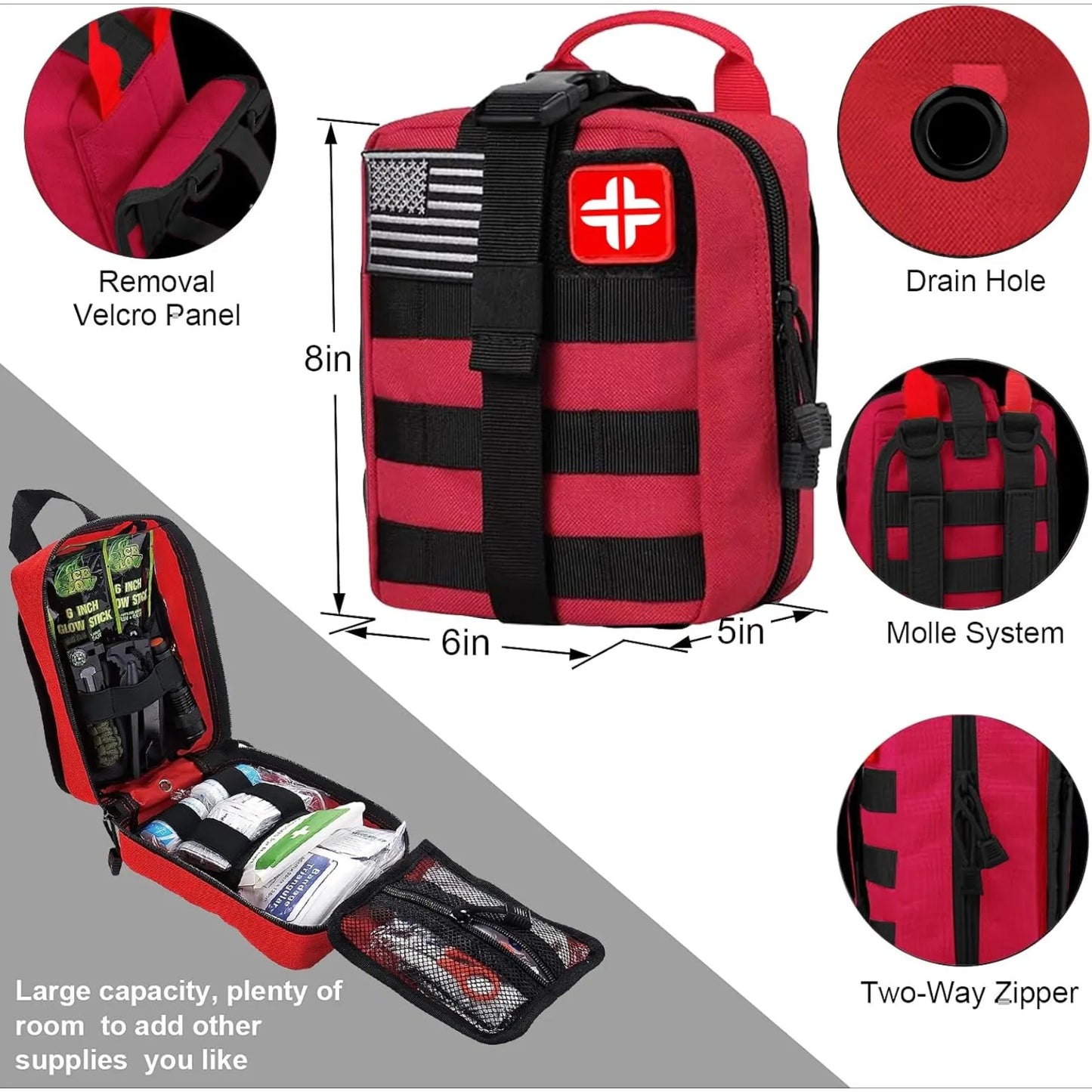 Survival And First Aid Kit 142 Piece Outdoor Gear For Men