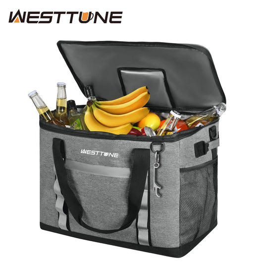 Westtune 75 Cans Soft Cooler Bag Collapsible Ice Chest Large Leakproof Camping Cooler Portable for Travel Beach