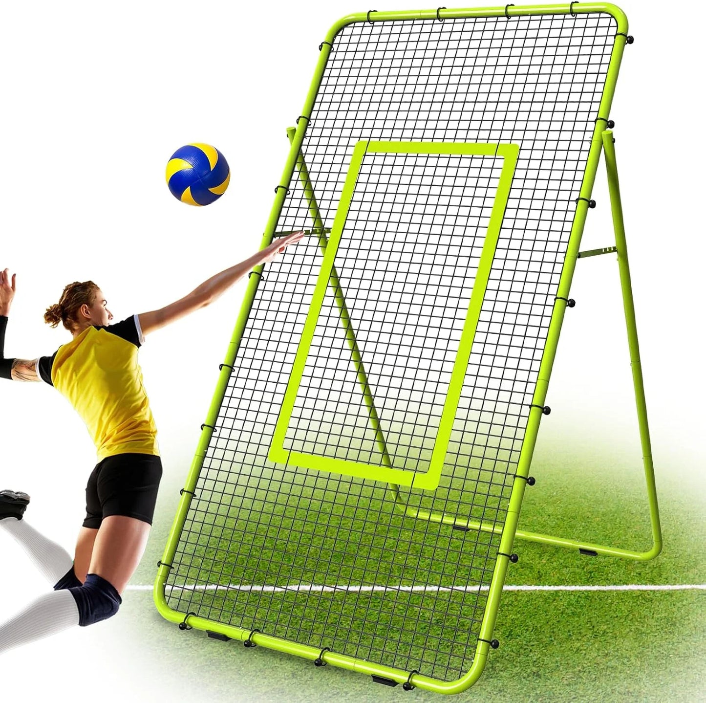 Adjustable 7x4ft Volleyball Net Multi Sport Rebounder