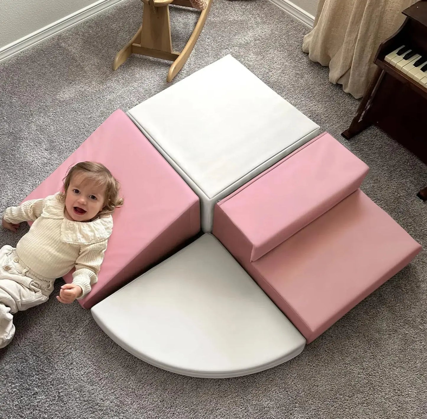 Large 4 Pieces Toddler Climbing Toys Non Toxic Eco Friendly Indoor Soft Play Equipment