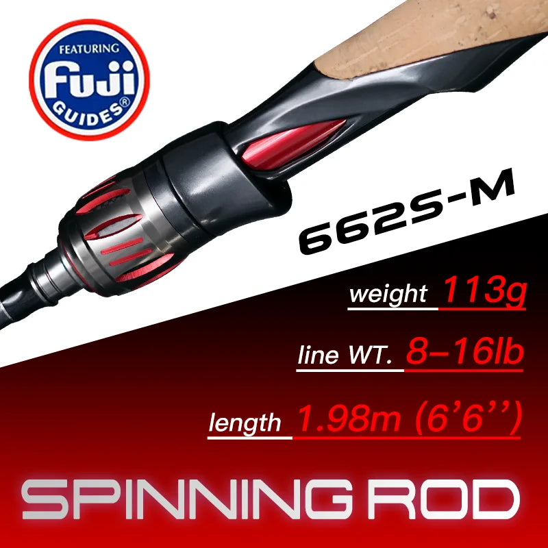 SeaSir Repeater Spinning Rod Fuji Guide Carbon 2A Cork 6Kg