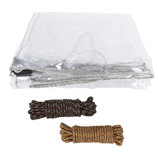 Transparent PVC Tarp 3x5m Clear Garden Rain Cover Protection