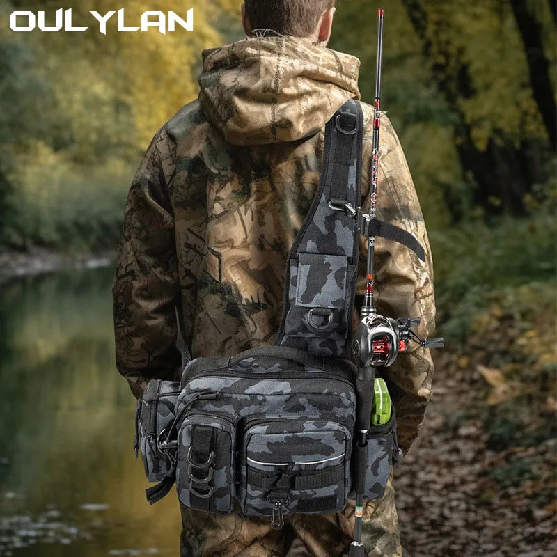 Outdoor Shoulder Bag Sports Climbing Backpack Tactical Hiking Camping Daypack Fishing Backpack