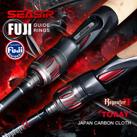 SeaSir Repeater Spinning Rod Fuji Guide Carbon 2A Cork 6Kg