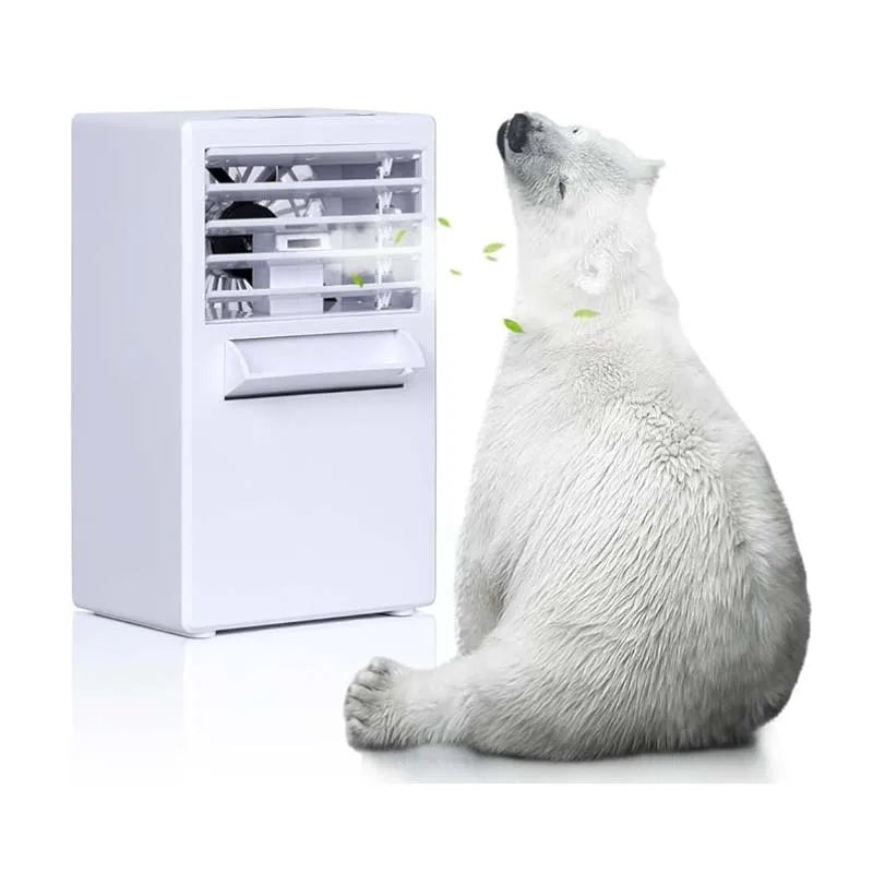Mini Portable Air Conditioner Fan 3 in 1 Table Personal Space Cooler Misting Humidifier Purifier for Office Apartment Dorm