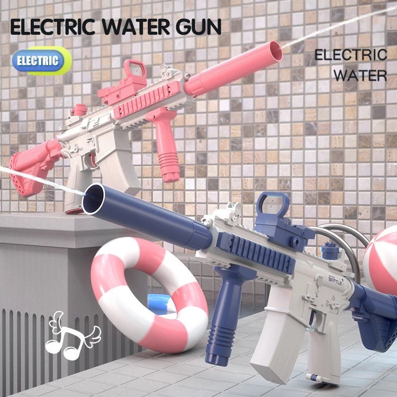 Electric Water Gun Pistol 10M Long Range Portable M416 Shooting Toy for Boys Summer Beach Outdoor Games