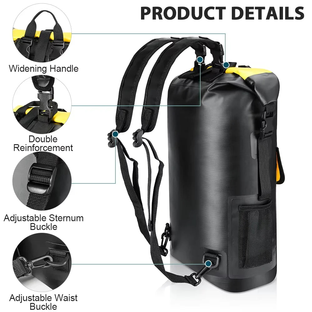 Newboler 25L Waterproof Dry Bag Backpack for Kayaking Boating Rafting Fishing Camping