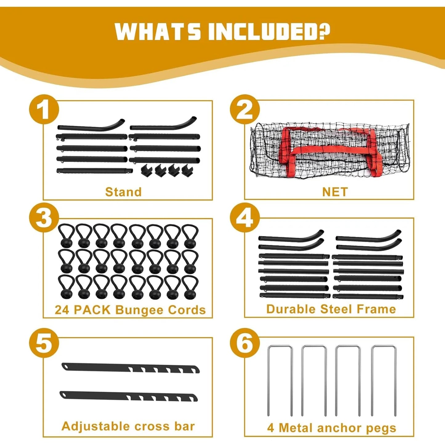 Adjustable 7x4ft Volleyball Net Multi Sport Rebounder