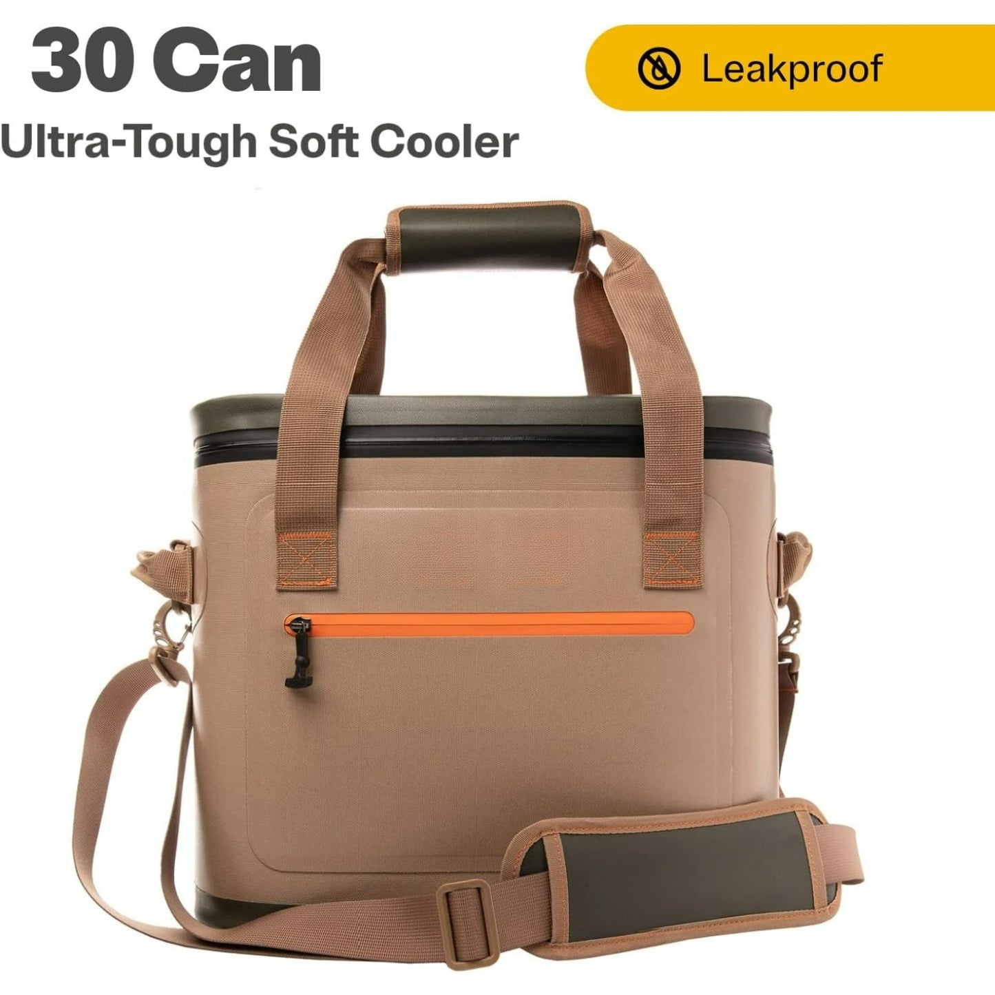 Ultra Tough Soft Cooler 30 Can Insulated Bag Portable Ice Chest Box Floating Cooler Leak Proof with Zipper