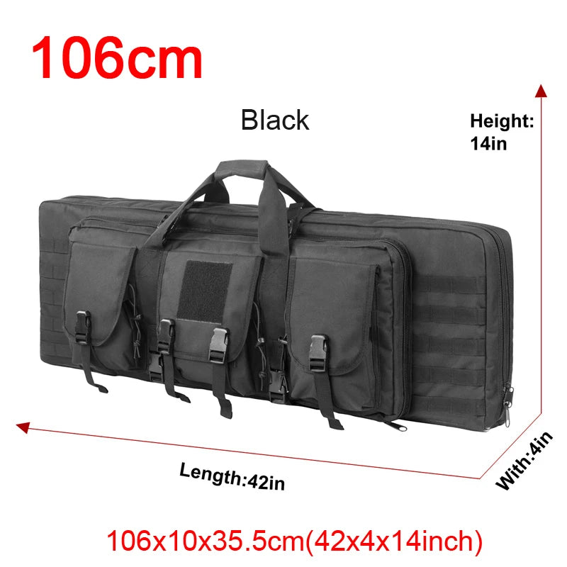 LQARMY Tactical Double Rifle Case Molle Backpack Holster