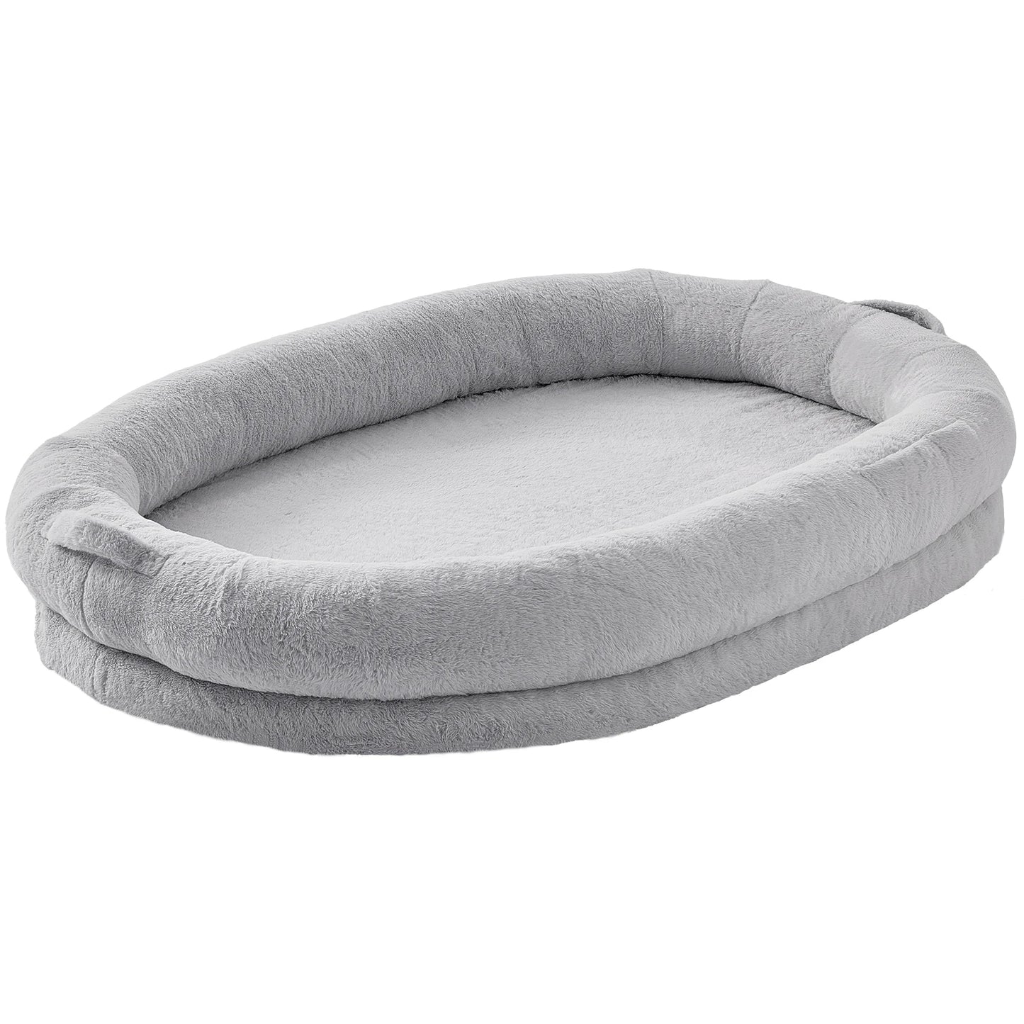 SucceBuy Human Dog Bed Orthopedic Foam Washable Grey