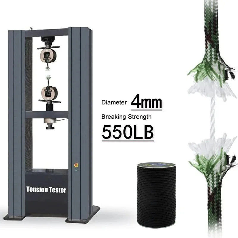 7 Core Paracord Rope 4mm 550lb Outdoor Camping Survival