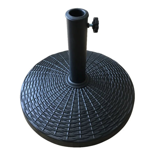 22lb Black Resin Patio Umbrella Base Heavy Duty Secure