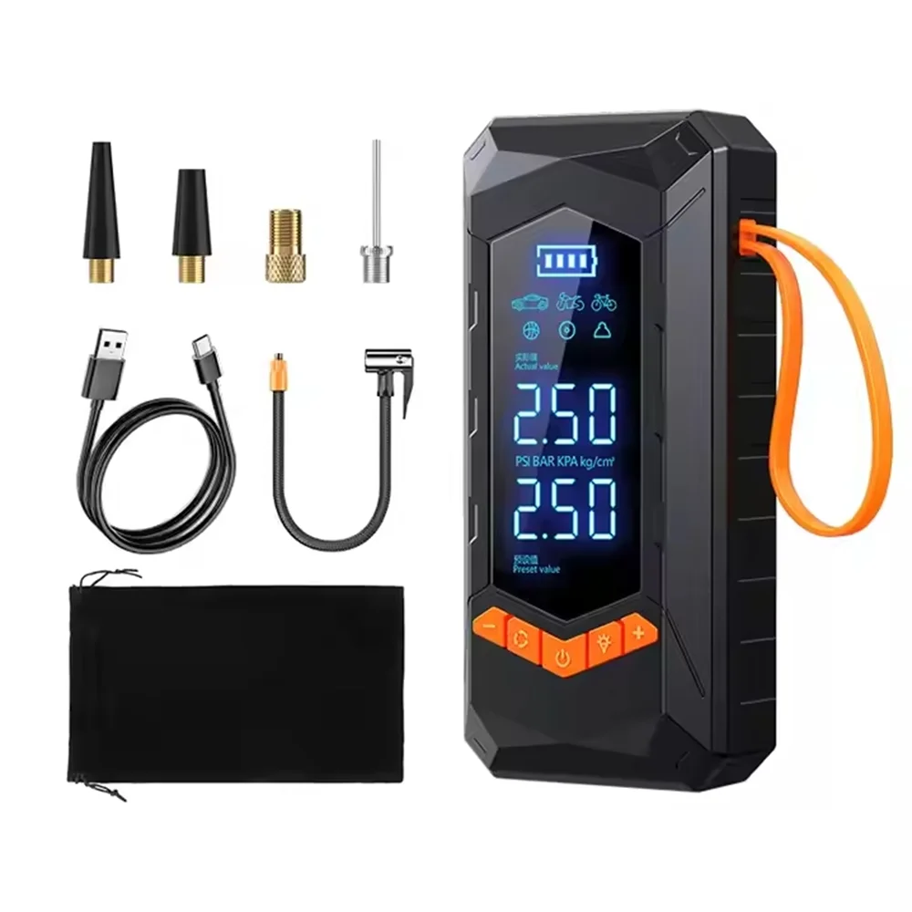 BUVAYE Portable Tire Inflator Wired Wireless Car Pump