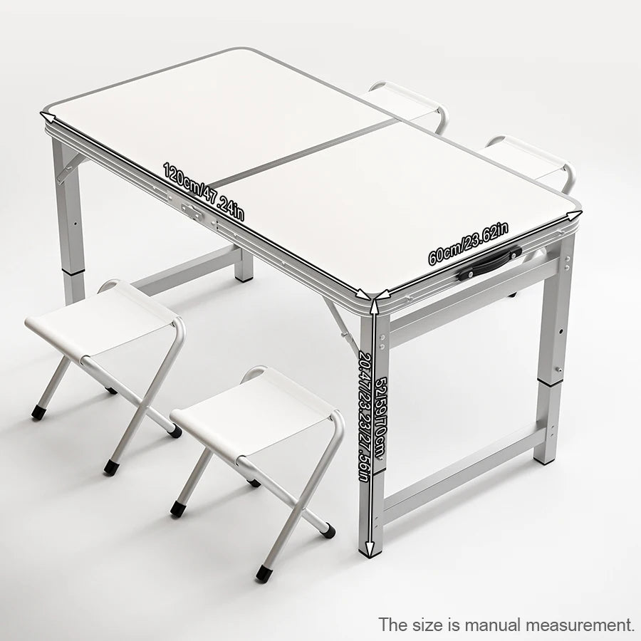 Portable Folding Outdoor Table with Handle for Camping Picnics and Gatherings No Electricity Required