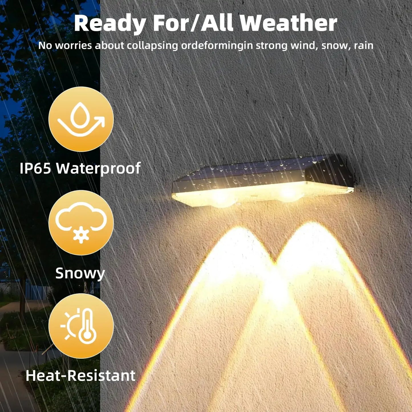 Solar Fence Lights Outdoor IP65 Waterproof 6 Pack Led