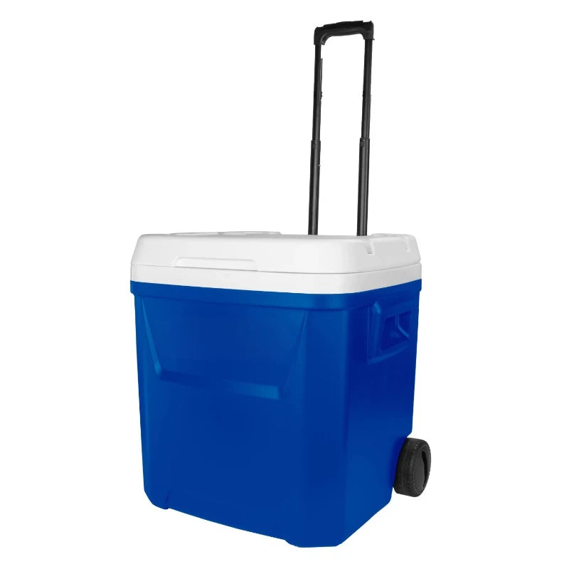 60 QT Portable Rolling Cooler for Outdoor Picnics and Yard Parties