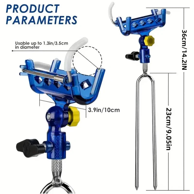 Two Piece Stainless Steel Fishing Rod Holder 360 Deg Lock