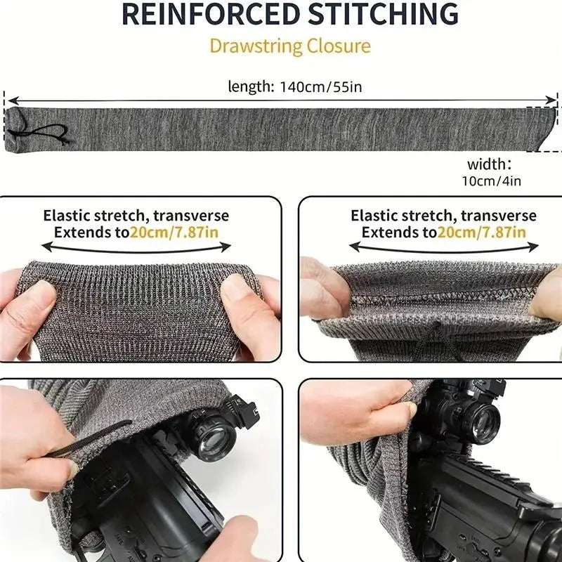 Silicone Treated Gun Sock Polyester Rifle Protection Sleeve
