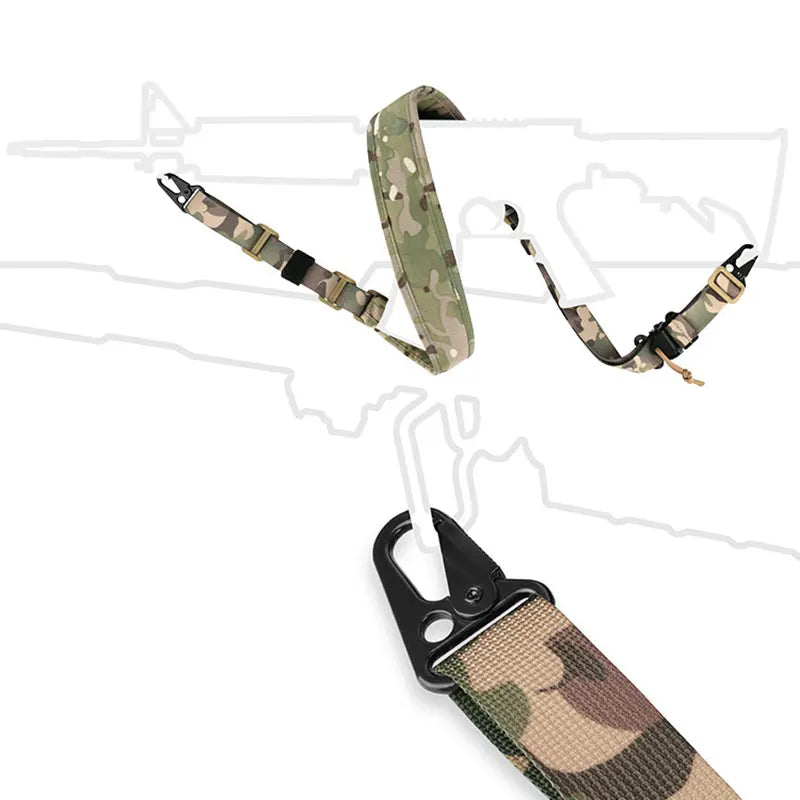 Dual Point Tactical Rifle Sling Quick Adjustable Padded