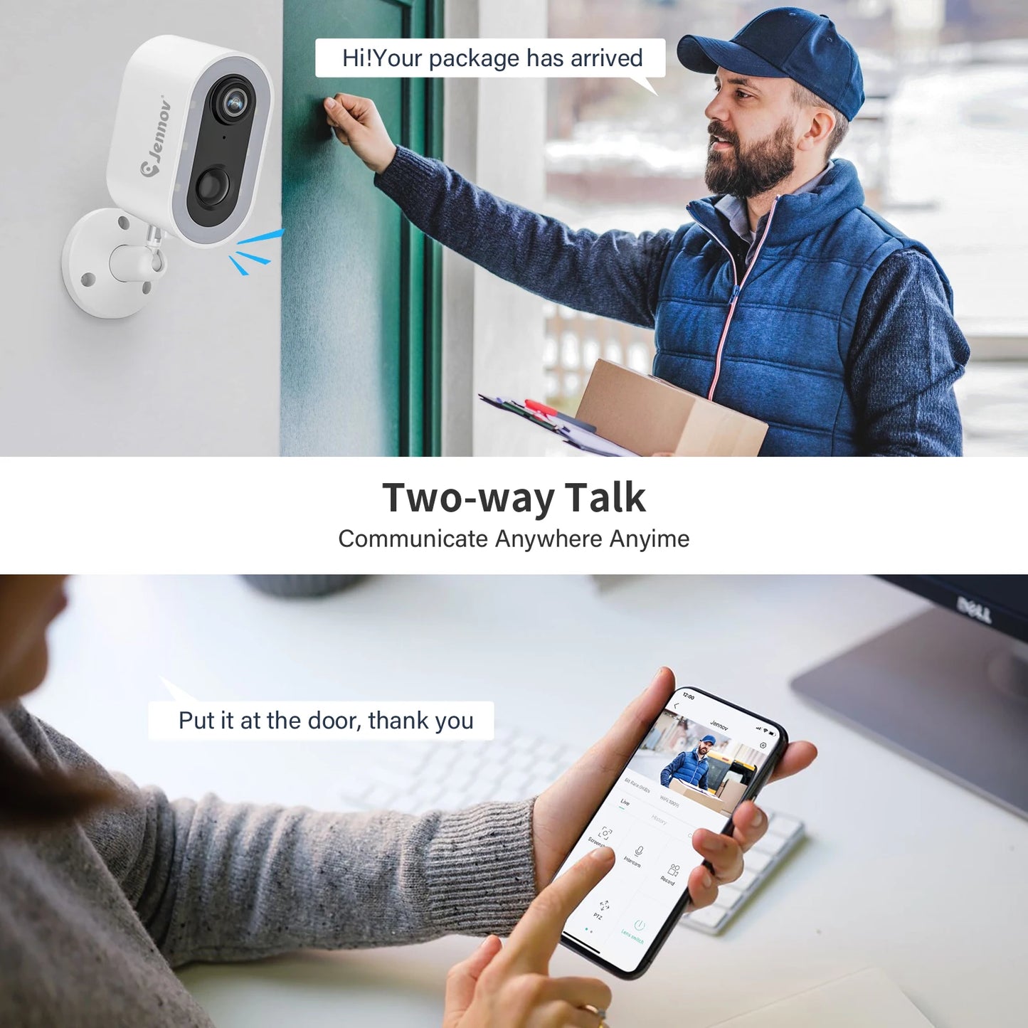 Jennov 5MP Wireless WiFi Battery Security Camera Outdoor