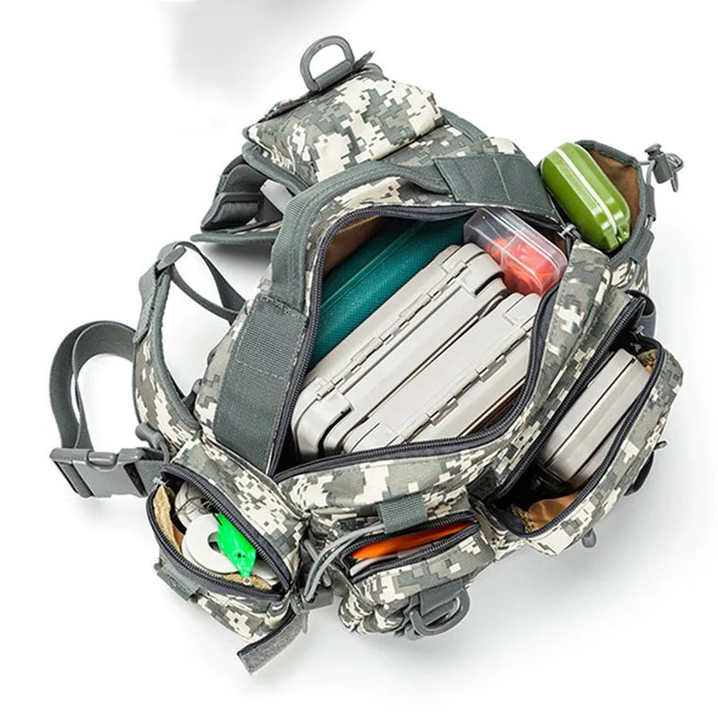 Outdoor Shoulder Bag Sports Climbing Backpack Tactical Hiking Camping Daypack Fishing Backpack