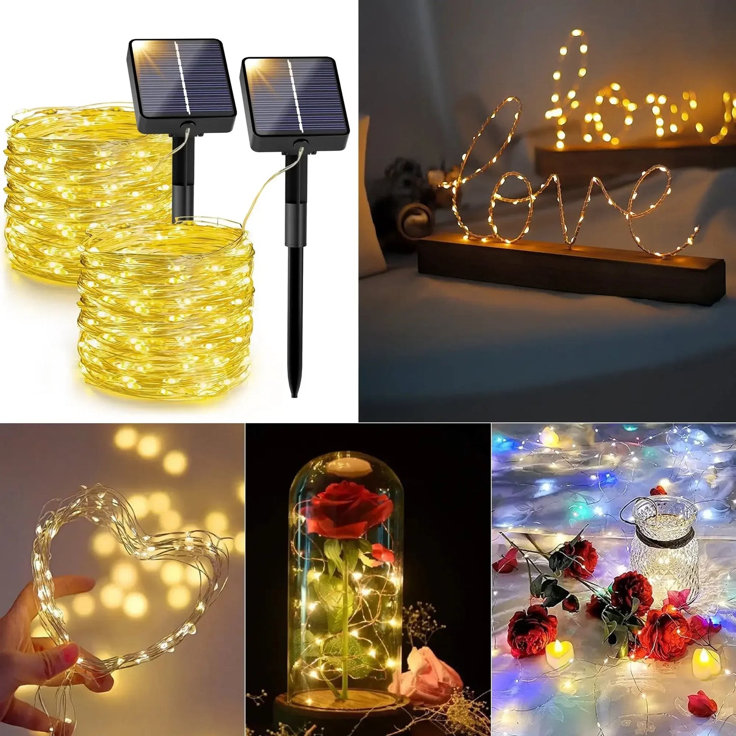 Solar String Lights 66ft 200 LED Waterproof Outdoor Decor
