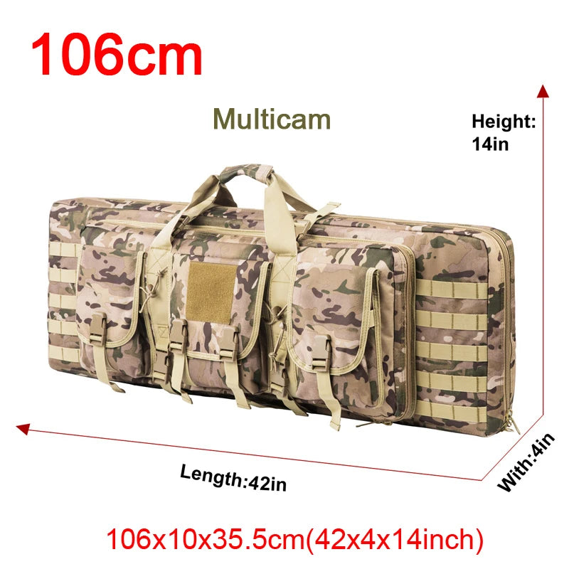 LQARMY Tactical Double Rifle Case Molle Backpack Holster