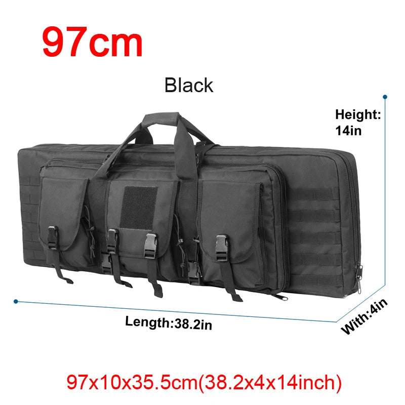 LQARMY Tactical Double Rifle Case Molle Backpack Holster
