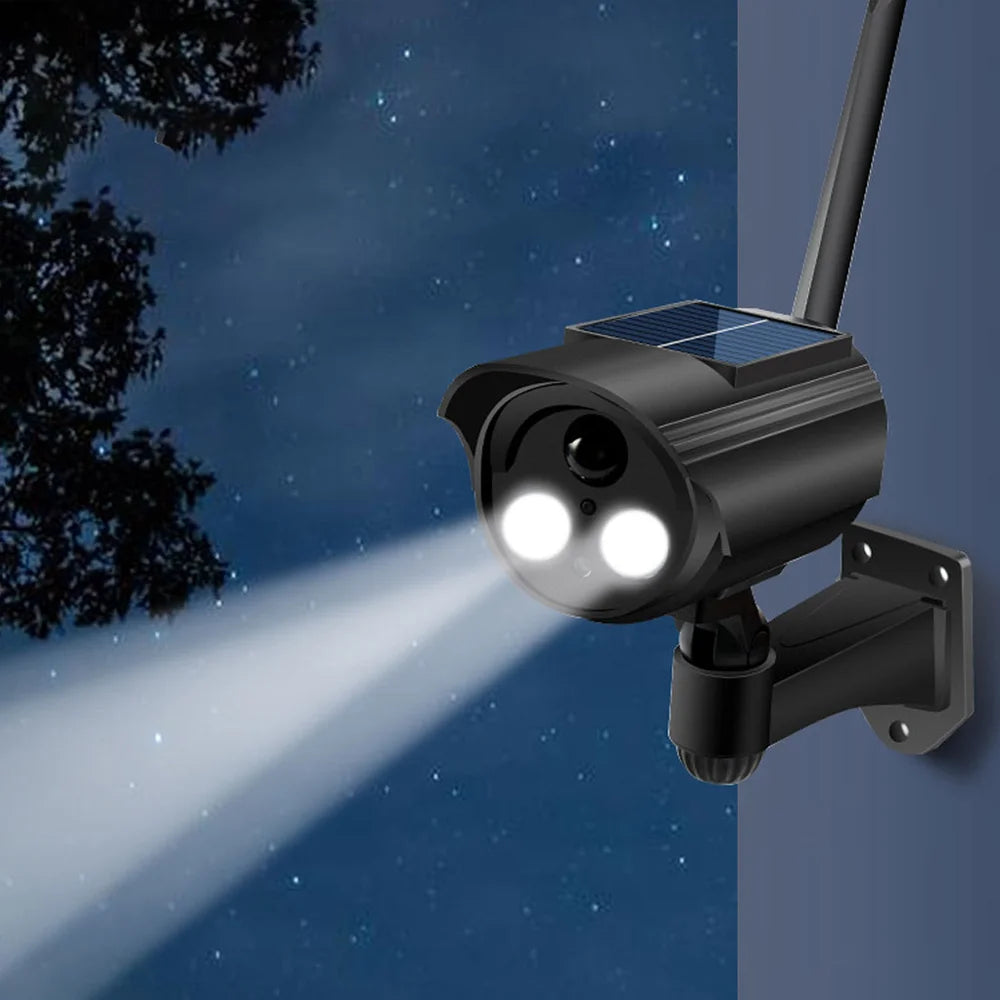 Solar Fake Security Camera With Motion Detection LED