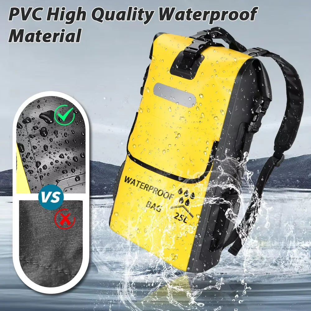 Newboler 25L Waterproof Dry Bag Backpack for Kayaking Boating Rafting Fishing Camping